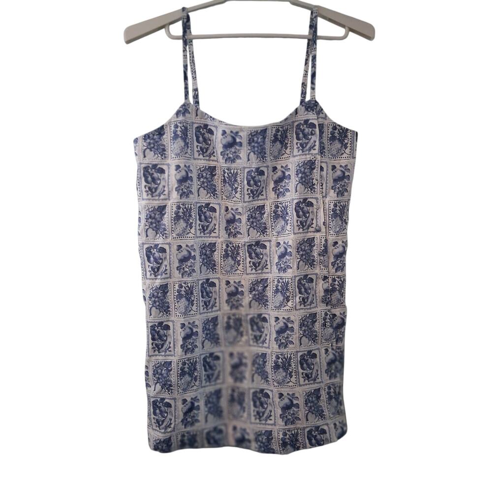 Abercrombie & Fitch nwt mini dress L shorts under fruit stamp print linen blend